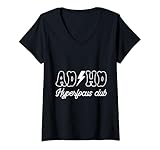 Photo Gallery donna adhd hyperfocus club adhd maglietta con collo a v Photo Gallery donna adhd hyperfocus club adhd maglietta con collo a v