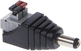 Davitu Electrical Equipments Supplies - Male Female Jack Adapter Cable DC Power for CCTV Security Camera Terminal Lighting LED Strips Plug Connector Pressed Electric - (Color: Male Connector)