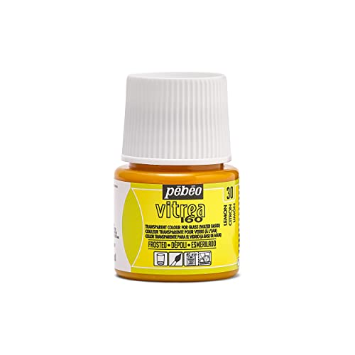 PEBEO - Peinture sur Verre Transparante Vitrea 160°C - Jaune Citron - 45 ML