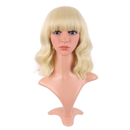 MapofBeauty 14 Inch/35 cm Short Wavy Curly Women Fresh Bright...