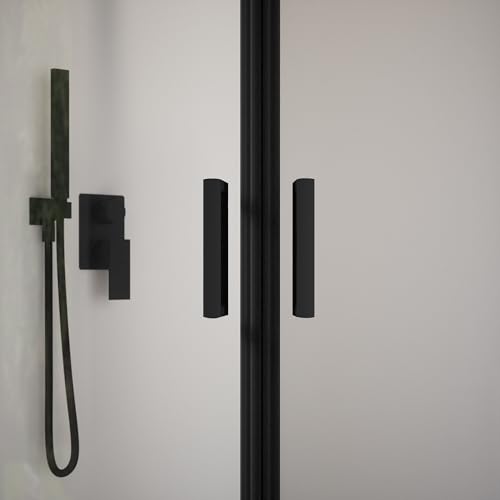 Box Doccia Semicircolare Vetro Temperato 6Mm H185Cm Modello Tonga (Vetro Trasparente, 70X90Cm) - 6
