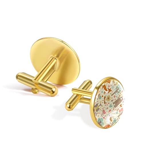 dier in bos Manchetknopen voor mannen set gepersonaliseerd - Image 4