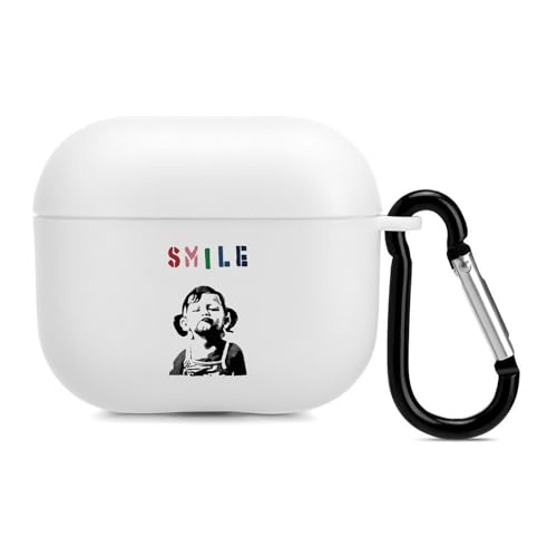 Airpods 3p P[X Banksy oNV[ Smile Girl O  킢 lC LN^[ GA[|bY3p P[X n