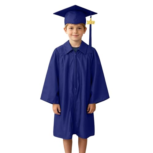 Generico Set Toga e Tocco per Bambini Vestito Diploma Bambino e Bambina Toga Laurea Bambino 2026 Costumes da Laureato Asilo Nido, Scuola Materna Elementari per Foto Festa