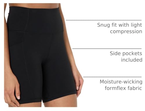 Image of Amazon Essentials Women's Active FormFlex Buttery Soft High Waist 7 inch Yoga Biker Shorts