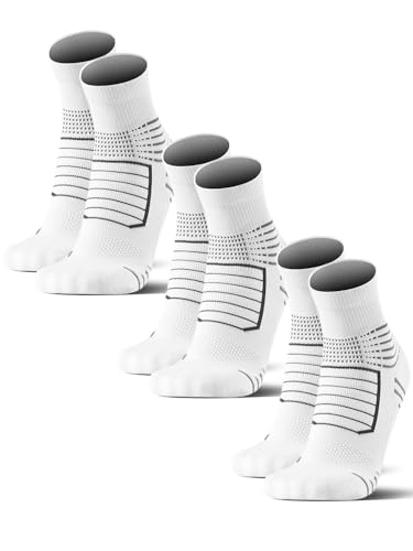 Men's Athletic Ankle Socks,Compression Quarter Running Socks With Arch Support,3 Packs,L-XL