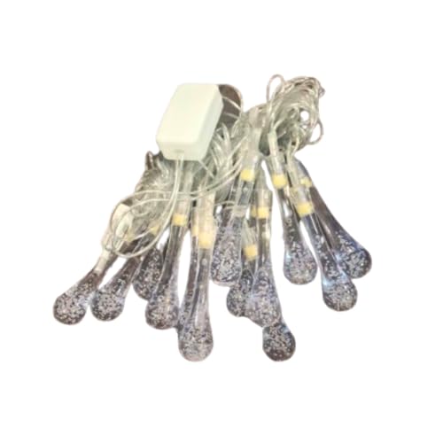 Image of WANNA PARTY Lights for Decoration Water Drop LED Festive Decor Garland for Diwali Decoration for Home and Party Bedroom Indoor Outdoor Wedding Table Festival Celebration Room Decor