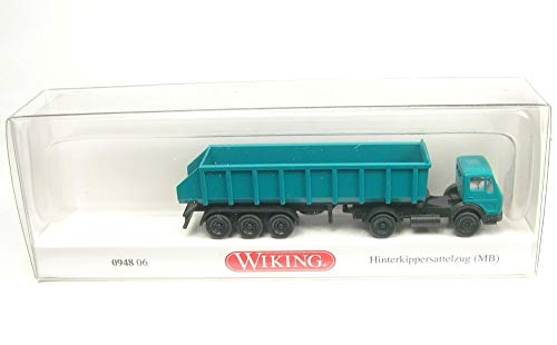 Preisvergleich Produktbild Wiking 094806 Hinterkippersattelzug, wasserblau (Spur N)_Kein Spielzeug!! Miniaturmodell / Sammlerartikel !!
