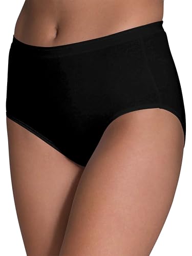 Fruit Of The Loom 6DBRIAS Womens Tag Free Cotton Panties (Regular & Plus Size) Briefs Underwear thumb #1
