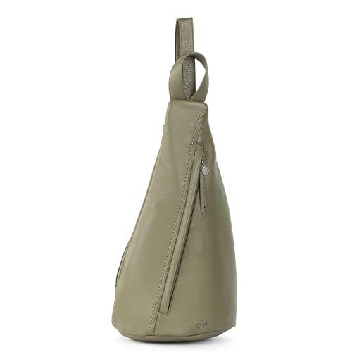 Image of The Sak Geo Sling Backpack - Leather Women's Fashion Backpack for Everyday & Travel - Sling Crossbody With Zipper & Pockets