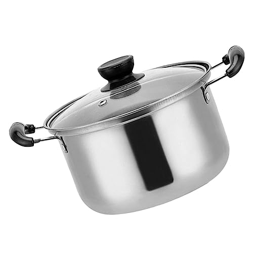 Zerodeko Olla de Sopa Inoxidable Doble Asa Cacerola Multiusos para Cocinar Pasta y Leche para Cocinas de Inducción y Uso Diario