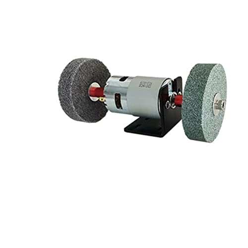 ALMVIS Grinding Machine Small Household Knife Grinder Jade Mini Electric DIY Polishing Machine Dental Table Grinder Polisher Sanding knife sharpening kit(Double shaft power)