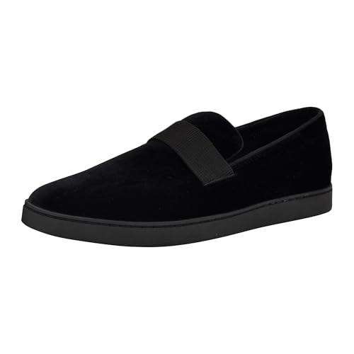 Calvin Klein Men's Fayze Loafer, Black Velvet 001, 7.5