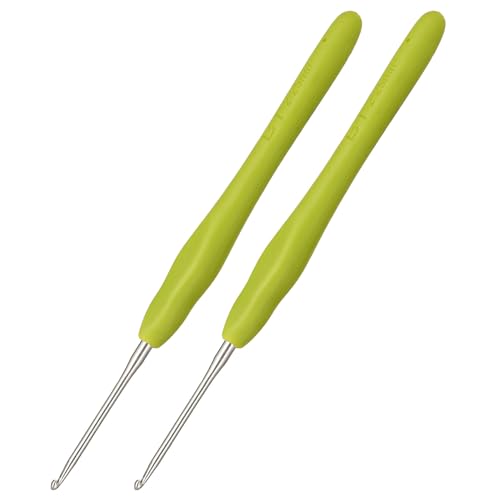 2Pcs 2.25mm Crochet Hooks, Ergonomic Crochet Hook...