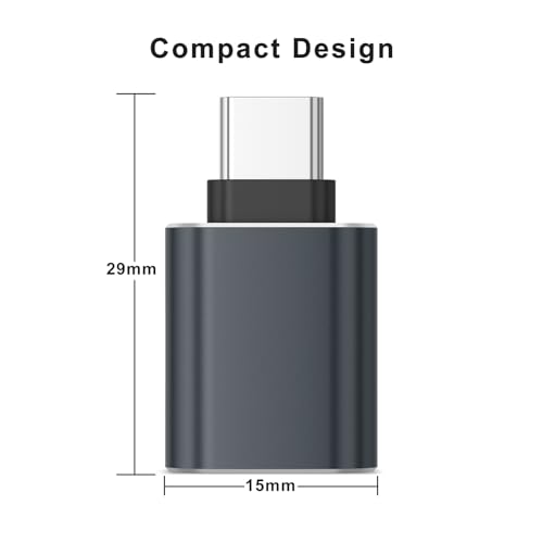 Image of Tobfit USB-C to USB 3.0 Adapter, 2 Pack Aluminum Type C Male to USB 3.0 Female Adaptor Thunderbolt 4 /3 OTG Converter Compatible with iPhone15 /16, MacBook Pro /Air22 /23, iPad Pro /Mini & More