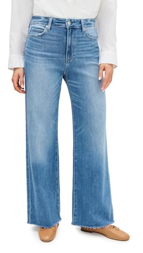 PAIGE Women's Anessa 31" Jeans with Raw Hem, Mesmerize, Blue, 30 PAIGE Women's Anessa 31" Jeans with Raw Hem, Mesmerize, Blue, 30
