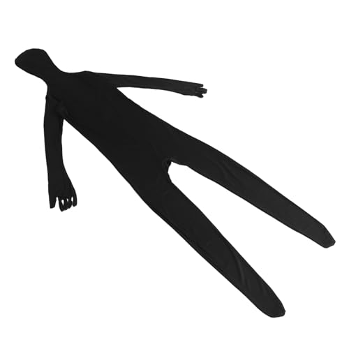 Beavorty Invisibilidad Para Hombre Mono Ajustado De Licra Negro Disfraz De Halloween y Cosplay Para Actuaciones Escenario y Fiestas