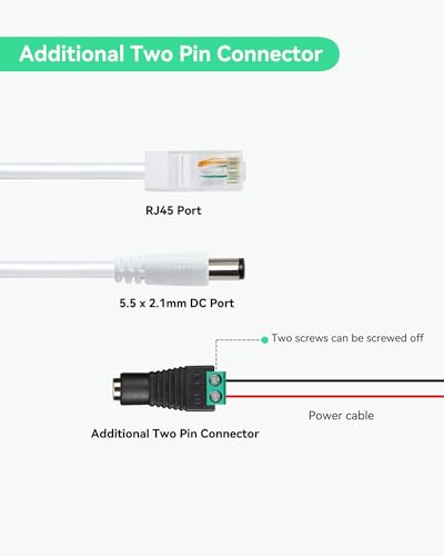 LINOVISION 8 Ports POE Switch and DC12V Waterproof POE Splitter miniatura 4