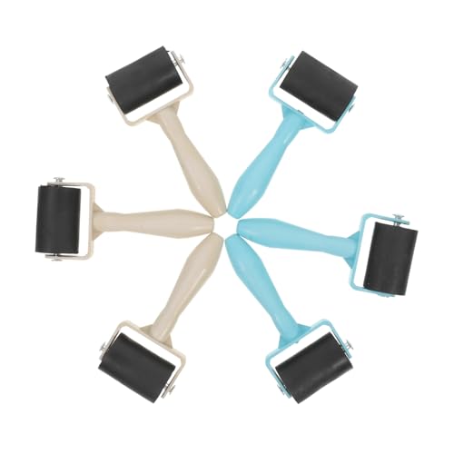 Angoily Sets Paint Roller Set Printmaking Brayers Rubber Rollers Easy Cleaning for Artists Pcs