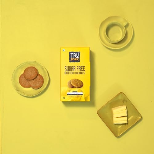 Image of TruSnax Sugarfree Almond Butter and Millet Cookies Combo | High in Fibre | Diabetic Friendly | No Preservatives | 360g(120 * 3)