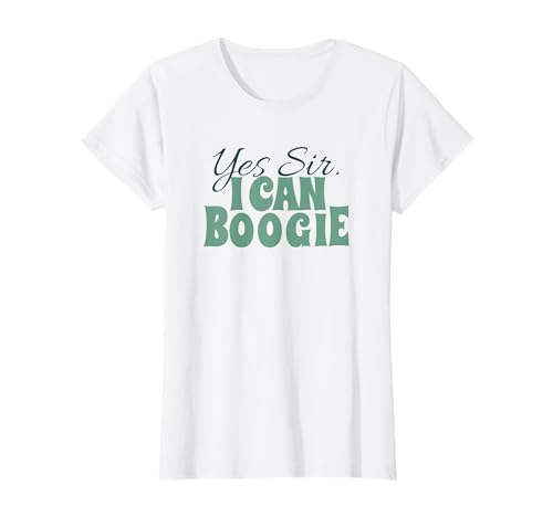 Mensaje en alemán «I can boogie ver» con texto en alemán «Yes Sir, I can boogie Camiseta