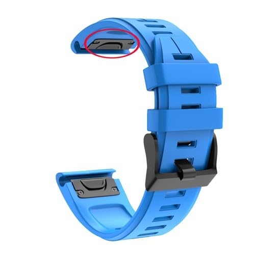 Correa para Garmin Fenix 7, 6X y 5X de 26 y 22 mm, repuesto de silicona resistente al agua
