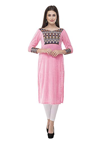 Fashion Velvet Kurti (BABYPINK 