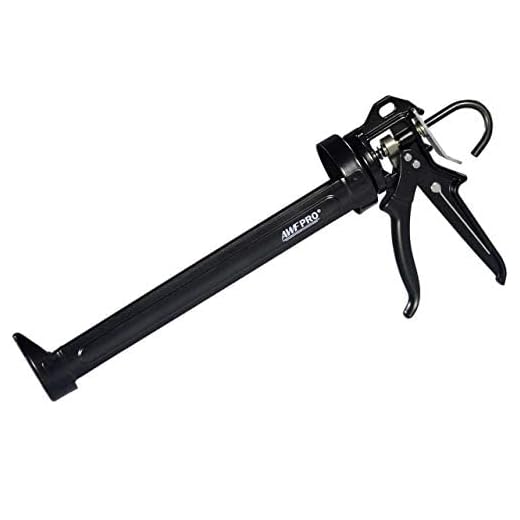 AWF-Pro Caulk Gun, 29 oz Large Cartridge, Heavy Duty, 18:1 Thrust Ratio, Rotating Barrel, Sintered Steel Catch Plate, Brass Thrust Rod Bearing, Dripless