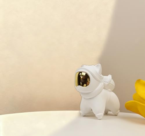 Mini Estatua Gato Espacial Blanco 2.26x1.28x2.31 in miniatura 5