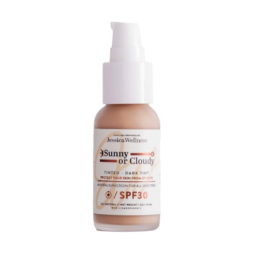 Sunny Or Cloudy 30 SPF Mineral Sunscreen - Non-Nano Zinc Oxide - UVA/UVB Protection (Dark)