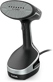 Tefal Handheld Clothes Steamer, Powerful 90g/min Steam Boost, Ready to Use in 25 Seconds, Black and Silver, DT8250