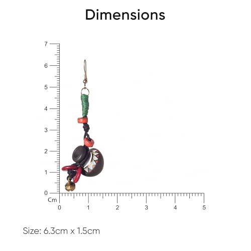 Image of Handcrafted Boho & Tribal Earrings for Women - Wooden, Brass & Terracotta Statement Designs in Drop, Hoop, Loop & Dangle Styles
