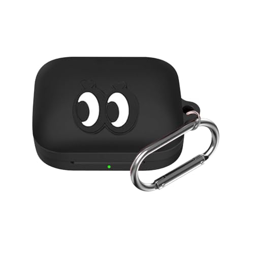 Image of WELCROS Soft Silicone Case Cover Compatible for Realme Buds Air 7 | 7 Pro (Black Eye, Cartoon)