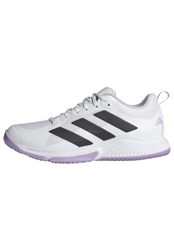adidas Damen Court Team Bounce 2.0 Shoes, Cloud White/Core Black/Powder Plum, 40 2/3...