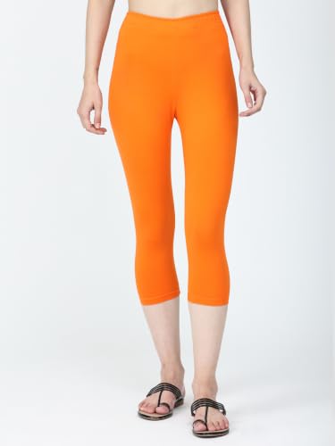 Image of Robinbosky Premium Stretchable Cotton Capri Legging for Women | Suitable for Formal wear & Casual wear | High-End Elastic Makes. The Leggings Squat Proof and Durable for Travel, Yoga, & Workout.