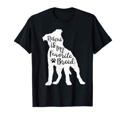 Rescue Is my Favorite Raza Pitbull Perro Amante Pit Bull Mamá Camiseta