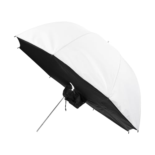 Walimex pro Schirmsoftbox Durchlicht Ø 109 cm, Softbox mit weißer Reflexschicht ideal für Porträt- und Produktfotografie, Lichtformer für Studioblitz inkl. Transporttasche