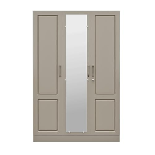Image of Wakefit Wardrobe for Bedroom | 3 Yr Warranty | Cupboard for Bedroom, Almirah, Wooden Wardrobe, Comes with LED light, Storage Drawer, Mirror & Hanger, Density:680-750kg /m, Free Installation(Tyrian-CB)