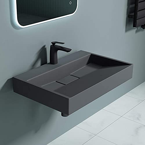 doporro-Lavabo-sobre-encimera-Antracita-Mate-de-diseno-Colossum19-de-70-cm-de-Ancho-Incluye-valvula-de-desague