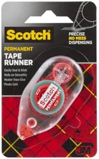 Scotch Double Sided Tape Runner, 0.27 in x 26 ft., Perfect for Holiday Crafts, Gifts, and DIY, 1-Pack