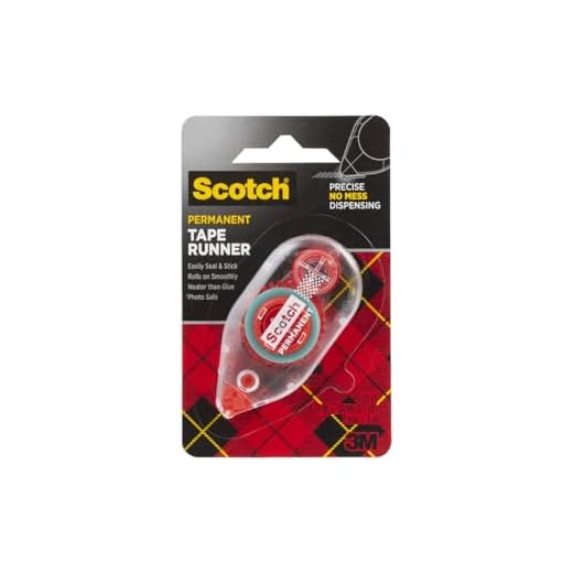 Scotch Double Sided Adhesive Roller.27 Inches x 26 Feet (6061)