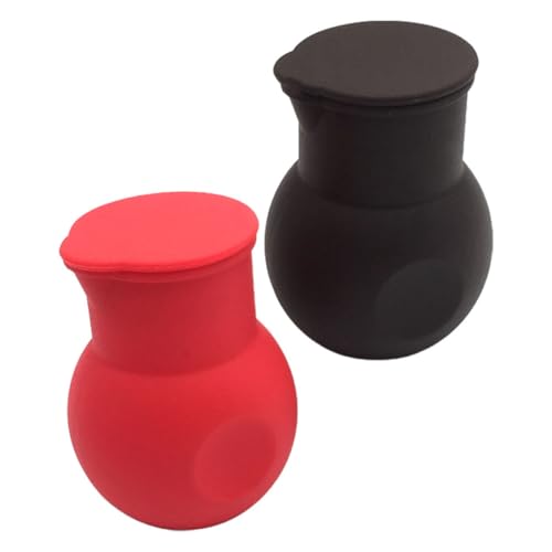 SUPVOX Olla para Derretir Chocolate y Mantequilla Hogar, Crisol de Silicona Boquilla de Vertido y Tapa Extraíble, Apto para Microondas y Horno, Herramienta para Repostería (2 Piezas)