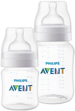 Kit Duplo Mamadeira Anti-Colic Philips Avent 125ml + 260ml Transparente