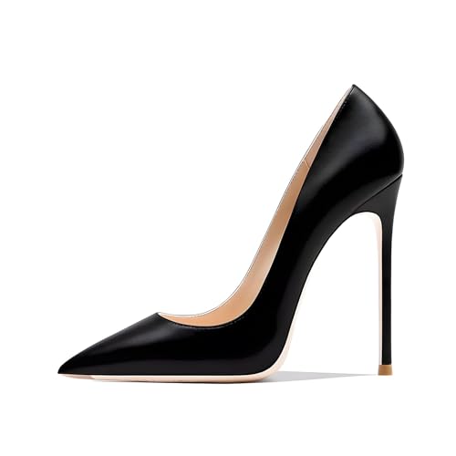 Image of Women's Pointed Toe Shallow Stiletto Heels 4.7 Inch Pumps Wedding Party Banquet Shoes