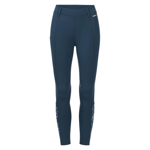 Image of Kerrits Kids Thermo Tech Full Leg Horse Riding Tights | Insulated Lightweight Fleece, Equestrian Legging, Silicone Grip, Pocket