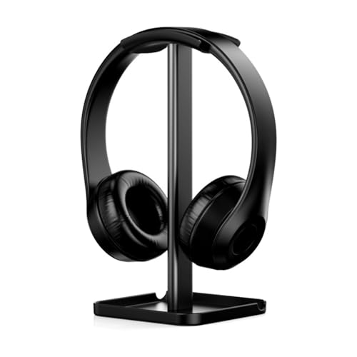 MiOYOOW Supporto per Cuffie, Porta Cuffia in Lega di Alluminio con Vassoio, Organizer Cuffia Headphone Stand per Cuffie Universale Display