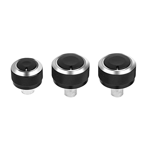 Interruptor de panel de control de calentador de aire acondicionado de coche, 3 piezas, botones de control de aluminio, interruptor de repuesto para perilla de aire acondicionado b6, perilla gti,