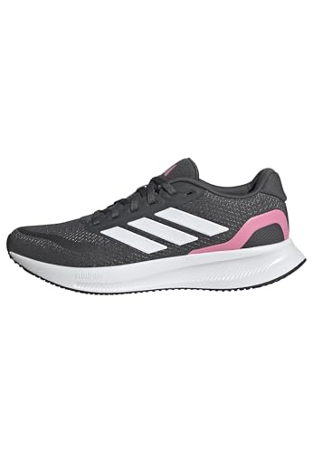 adidas Femme Runfalcon 5 Running Shoes, Grey Six/FTWR White/Bliss Pink, 38 EU