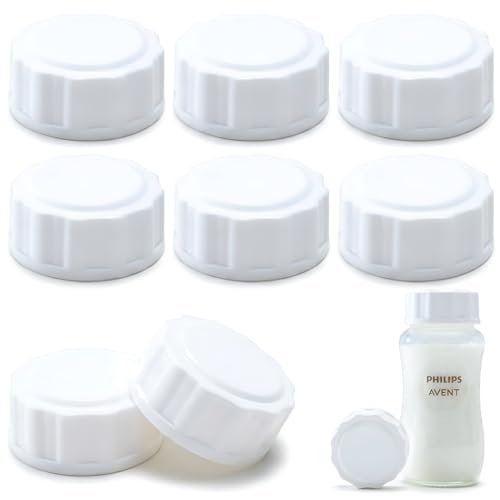 Image of Travel and Storage Bottle Cap Compatible with with Philips Avent Natural & Anti-Colic Baby Bottle, Leak-Proof Lid, Easy-to-Clean, BPA-Free Reusable Cover for Freezing & Transport, 6-Pack