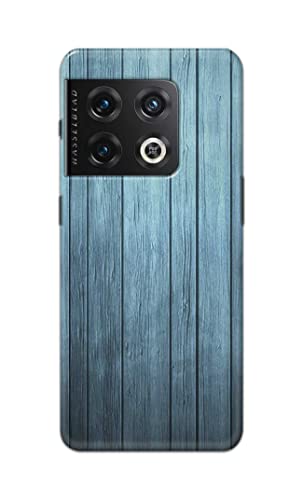 Image of Printed Hard Back Cover Case for OnePlus 10 Pro 5G Back Cover (Wooden Blue) -702